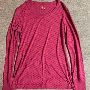 Carhartt Women's Scrubs Long-Sleeve Burnout Jersey T-Shirt